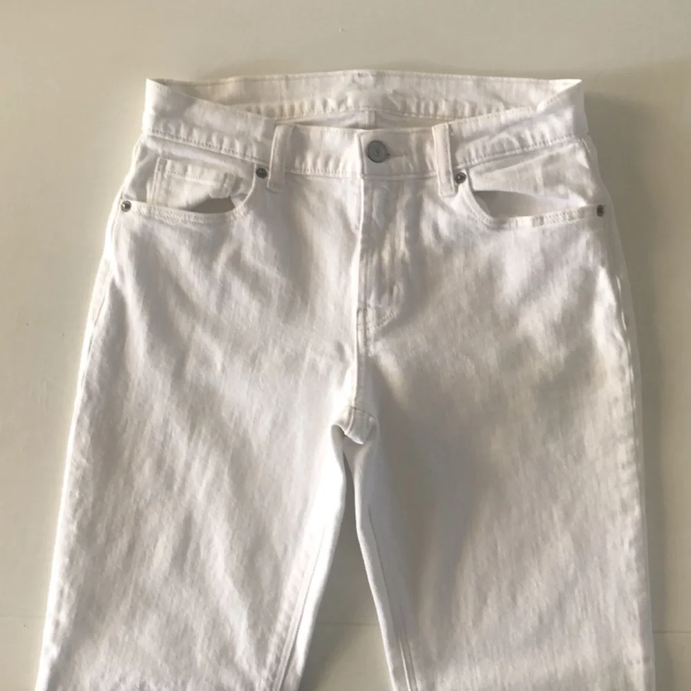 Old Navy Mid-rise Boyfriend Off-white Jeans - Picture 2 of 9